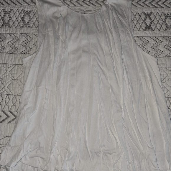 Madewell Elegant White Bubble Sleeveless Top Sz M - Picture 2 of 6